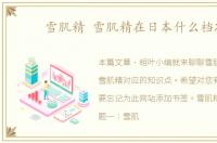 雪肌精 雪肌精在日本什么档次