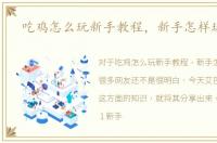 吃鸡怎么玩新手教程，新手怎样玩吃鸡