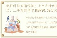 剑桥科技业绩快报：上半年净利润1.56亿元，上年同期净亏损8720.38万元