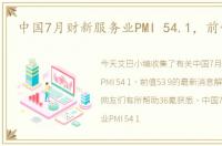 中国7月财新服务业PMI 54.1，前值53.9