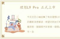 理想L9 Pro 正式上市