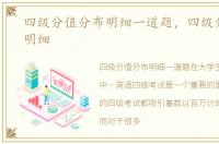 四级分值分布明细一道题，四级分值分布明细