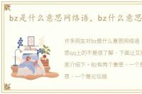 bz是什么意思网络语，bz什么意思qq上的