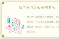 地下城与勇士白嫖宠物