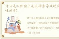 什么是沉默脸上毛孔堵塞导致的突起(闭合性痤疮)