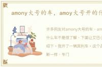 amony大号的车，amoy大号开的什么车