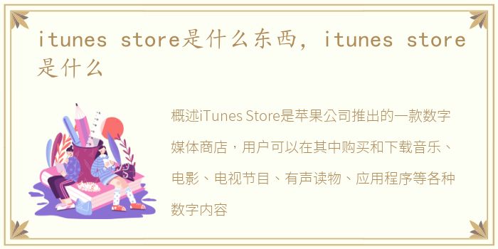 itunes store是什么东西，itunes store是什么