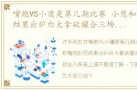 嘴炮VS小鹰是第几期比赛 小鹰和嘴炮处罚结果出炉白大拿欲撮合三场超级大战在八角笼上演
