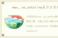 mac，os_catalina是什么系统