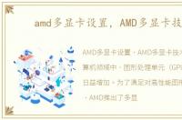 amd多显卡设置，AMD多显卡技术