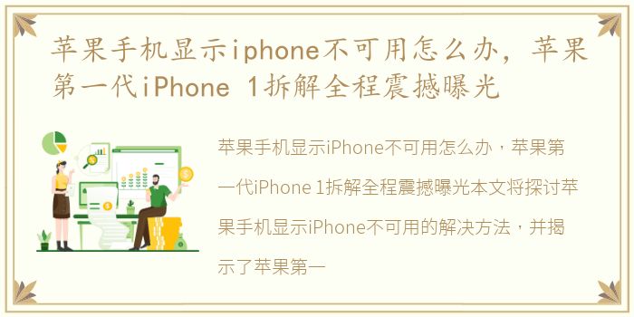 苹果手机显示iphone不可用怎么办，苹果第一代iPhone 1拆解全程震撼曝光