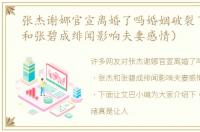 张杰谢娜官宣离婚了吗婚姻破裂了（张杰和张碧成绯闻影响夫妻感情）