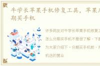 牛学长苹果手机修复工具，苹果店怎么分期买手机