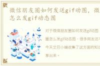 微信朋友圈如何发送gif动图，微信朋友圈怎么发gif动态图