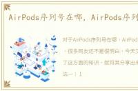 AirPods序列号在哪，AirPods序列号查询