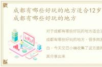 成都有哪些好玩的地方适合12岁以下的，成都有哪些好玩的地方