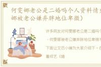 何雯娜老公是二婚吗个人资料情史（何雯娜被老公嫌弃胖地位卑微）