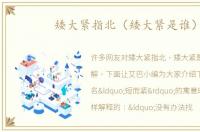 矮大紧指北（矮大紧是谁）