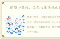 微型小电机，微型马达电机是什么