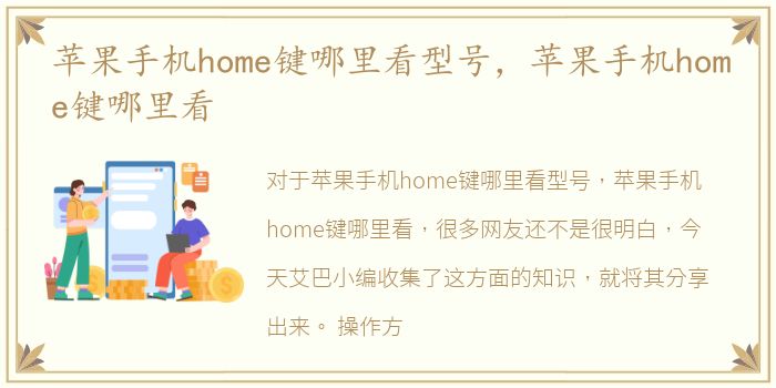 苹果手机home键哪里看型号，苹果手机home键哪里看