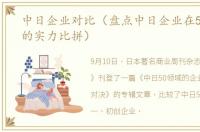 中日企业对比（盘点中日企业在50个领域的实力比拼）