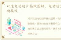 双速电动葫芦接线图解，电动葫芦如何正确接线