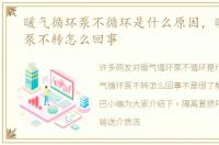 暖气循环泵不循环是什么原因，暖气循环泵不转怎么回事