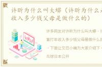 许昕为什么叫大蟒（许昕为什么是盲打年收入多少钱父母是做什么的）