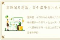 霜降图片高清，关于霜降图片大全欣赏