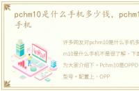 pchm10是什么手机多少钱，pchm10是什么手机