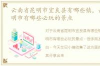 云南省昆明市宜良县有哪些镇，云南省昆明市有哪些必玩的景点