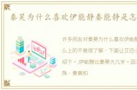 秦昊为什么喜欢伊能静秦能静是怎么上的