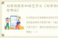 刘涛胡歌参加综艺节目（刘涛胡歌电视剧有哪些）