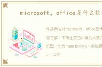microsoft，office是什么软件