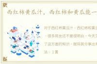 西红柿黄瓜汁，西红柿和黄瓜能一起吃吗