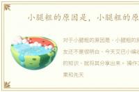 小腿粗的原因是，小腿粗的原因