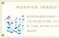 韩国的那面墙（韩国墙贴）