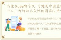 马健在cba哪个队 马健是中国篮球NCAA第一人，为何却永久性被国家队开除