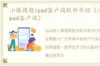 小猿搜题ipad客户端软件介绍（小猿搜题ipad客户端）