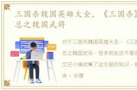 三国杀魏国英雄大全，《三国杀》心得汇总之魏国武将