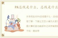 PA总线是什么，总线是什么