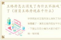 王珞丹怎么消失了为什么不拍戏了被雪藏了（演员王珞丹现在干什么）