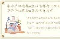 华为手机连接u盘后怎样打开里面的文件，华为手机连接u盘后怎样打开