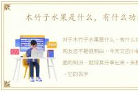木竹子水果是什么，有什么功效！