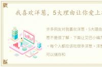 我喜欢洋葱，5大理由让你爱上洋葱