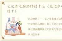 笔记本电脑品牌前十名（笔记本电脑排名前十）