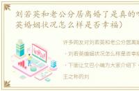 刘若英和老公分居离婚了是真的吗（刘若英婚姻状况怎么样是否幸福）