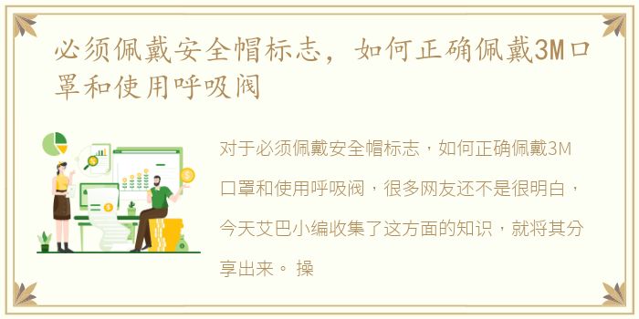 必须佩戴安全帽标志，如何正确佩戴3M口罩和使用呼吸阀