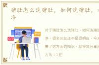 猪肚怎么洗猪肚，如何洗猪肚，才能洗干净
