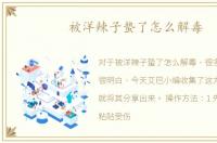 被洋辣子蛰了怎么解毒
